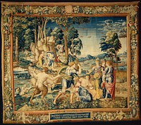 Pomona Surprised by Vertumnus and Other Suitors, from The Story of Vertumnus and Pomona by Bernard van Orley