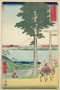 Mount Kano in Kazusa Province (Kazusa Rokusozan), from the series "Thirty-six Views of Mount Fuji (Fuji sanjurokkei)" by Utagawa Hiroshige