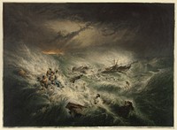The Wreck of the Reliance (November 12, 1842) by George Baxter