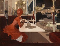 In the Café by Fernand Lungren