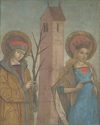 Diptych of Saints Achatius, Barbara, Apollonia, and Sebald by German School