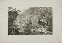 The Stag and the Chamois by Maximilian Josef Wagenbauer