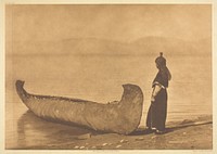 On the Shore of the Lake - Kutenai by Edward S. Curtis