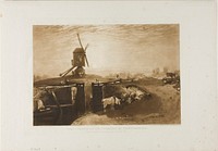 Windmill and Lock, plate 27 from Liber Studiorum by Joseph Mallord William Turner