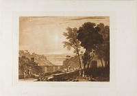 The Bridge and Goats, plate 43 from LIber Studiorum by Joseph Mallord William Turner