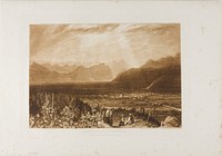 Chain of Alps from Grenoble to Chamberi, plate 40 from Liber Studiorum by Joseph Mallord William Turner