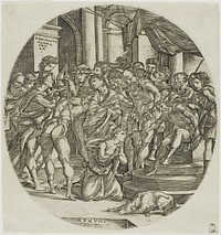 The Beheading of Saint Catherine by Domenico Campagnola