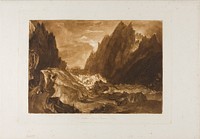 Mer de Glace, plate 50 from Liber Studiorum by Joseph Mallord William Turner
