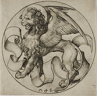 The Lion of Saint Mark by Martin Schongauer