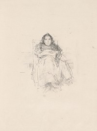 Portrait Study: Mrs. Philip, No. 3 (recto) Portrait Study: Geneviève Mallarmé (verso) by James McNeill Whistler