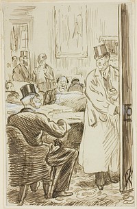 At the Club by Charles Samuel Keene