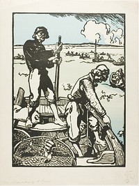 Shrimpers by Louis Auguste Lepère