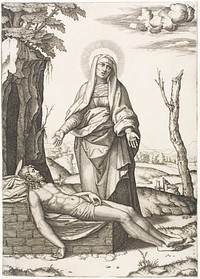 The Pietà by Marcantonio Raimondi