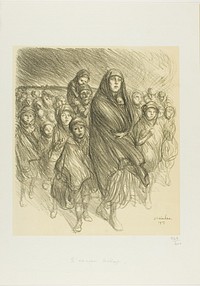 The Belgian Exodus by Théophile-Alexandre Pierre Steinlen