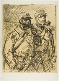 Two Soldiers by Théophile-Alexandre Pierre Steinlen