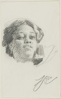 Head of a Woman by Anders Zorn