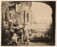 Peter and John Healing the Cripple at the Gate of the Temple by Rembrandt van Rijn