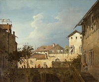 The Terrace by Follower of Canaletto