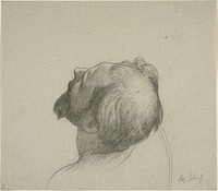 Study of Man's Upturned Head by Alexandre Cabanel