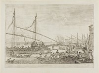 View of Fortifications, from Views of the Port of Livorno by Stefano della Bella