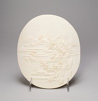 Oval Plaque with Landscape