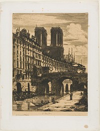 Le Petit Pont, Paris by Charles Meryon