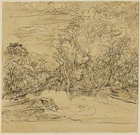 Bank of a Pond by Rodolphe Bresdin