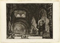 Interior view of the villa of Maecenas, from Views of Rome by Giovanni Battista Piranesi