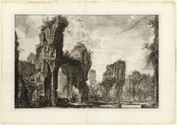 Ruins of the Xystus [a long open portico used for athletic exercises], the central hall of the Antonine Baths [The Baths of Caracalla], from Views of Rome by Giovanni Battista Piranesi