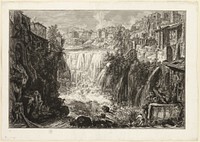 View of the Grand Cascade at Tivoli, from Views of Rome by Giovanni Battista Piranesi