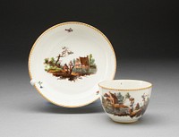 Cup and Saucer by Amstel Porcelain Factory