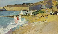 Rocks at the Lighthouse, Biarritz by Joaquín Sorolla y Bastida