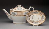Teapot with Stand by Worcester Porcelain Factory (Manufacturer)
