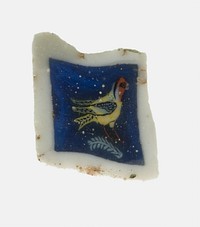 Fragment of an Inlaly Depicting a Bird by Ancient Egyptian