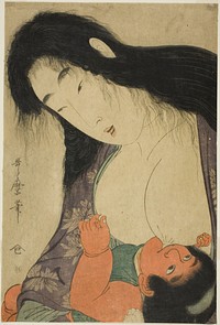 Yamauba Breast Feeding Kintaro by Kitagawa Utamaro