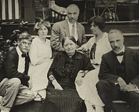 Untitled (Stieglitz, Agnes, mother Hedwig, Julius, Selma, and Lee on Oaklawn steps) by Alfred Stieglitz