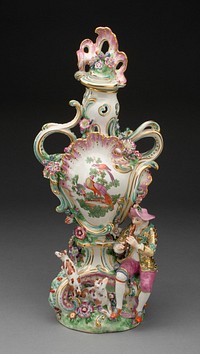 Potpourri Vase with Shepherd by Chelsea Porcelain Factory