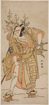 The Actor Nakamura Nakazo I as Matano no Goro in the Play Hana-zumo Genji Hiiki, Performed at the Nakamura Theater in the Eleventh Month, 1775 by Katsukawa Shunsho