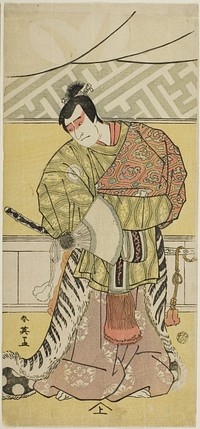 Actor Sakata Hangorô III as Takechi Mitsuhide in “Muromacho Chronicle in Kana Script” (“Kanagaki Muromachi bundan”) by Katsukawa Shun'ei