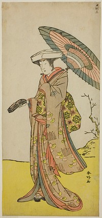 The Actor Nakayama Kojuro VI as Chinzei Hachiro Tametomo Disguised as Lady Hotoke (Hotoke Gozen) in the Play Yukimotsu Take Furisode Genji, Performed at the Nakamura Theater in the Eleventh Month, 1785 by Katsukawa Shunkо̄