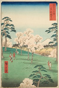 Asuka Hill in the Eastern Capital (Toto Asukayama), from the series "Thirty-six Views of Mount Fuji (Fuji sanjurokkei)" by Utagawa Hiroshige