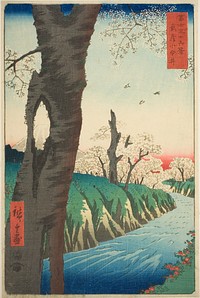 Koganei in Musashi Province (Musashi Koganei), from the series "Thirty-six Views of Mount Fuji (Fuji sanjurokkei)" by Utagawa Hiroshige