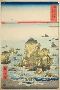 Futami Bay in Ise Province (Ise Futamigaura), from the series "Thirty-six Views of Mount Fuji (Fuji sanjurokkei)" by Utagawa Hiroshige