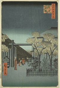 Yoshiwara Licensed Quarters at Dawn (Kakuchu shinonome), from the series "One Hundred Famous Views of Edo (Meisho Edo hyakkei)" by Utagawa Hiroshige