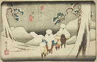 No. 47: Oi, from the series "Sixty-nine Stations of the Kisokaido (Kisokaido rokujukyu tsugi no uchi)" by Utagawa Hiroshige