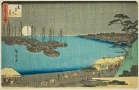 Moon at Takanawa (Takanawa no tsuki), from the series "Three Views of Famous Places in Edo (Edo meisho mittsu no nagame)" by Utagawa Hiroshige