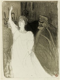 Bartet and Mounet-Sully, in Antigone by Henri de Toulouse-Lautrec