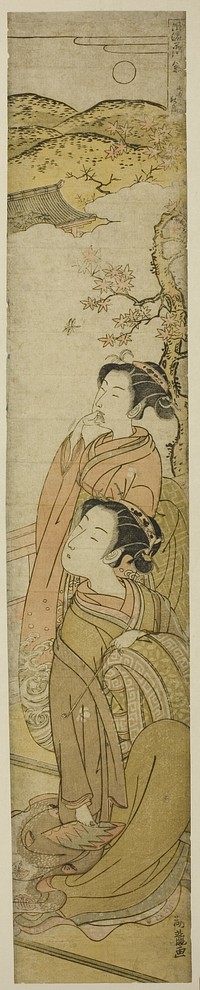 The Autumn Moon at Tokaiji (Tokaiji no shugetsu), from the series "Eight Fashionable Views of the Shinagawa (Furyu Shinagawa hakkei)" by Isoda Koryusai