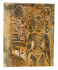 Tahitian Idol—the Goddess Hina by Paul Gauguin
