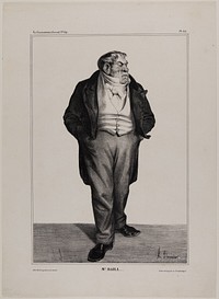 Mr. Baill.., plate 312 from Célébrités de la Caricature by Honoré-Victorin Daumier